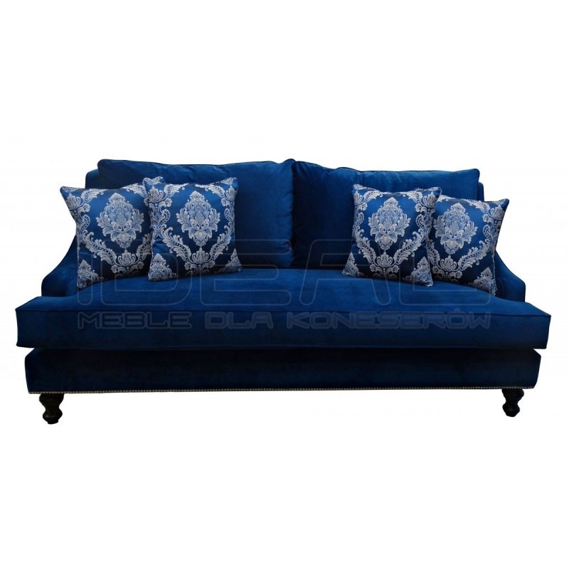 Sofa Cornflower 2 osobowa kwiaty tkanina plusz welur