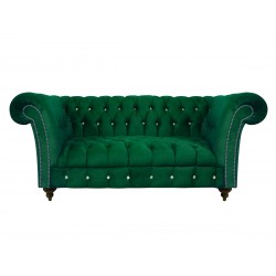 Sofa Glamour Elba 2 os. z kryształkami