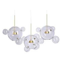 Lampa Wisząca glamour Capri Bubbles 14 złota, chrom