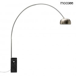 Lampa Marmo inspirowana projektem Arco Lamp z czarnym marmurem