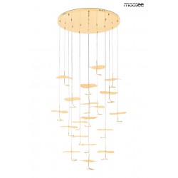 Designerska Lampa wisząca LEAFS DISC złota