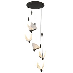 Lampa wisząca glamour BEE Motyl 5 Czarna