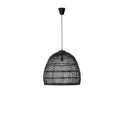 Lampa wisząca Boho Monaco czarny rattan fi 53