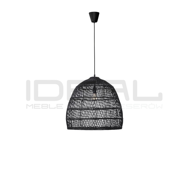 Lampa wisząca Boho Monaco czarny rattan fi 53