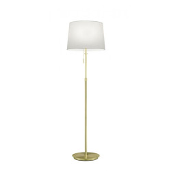 Lampa podłogowa glamour Blanc złota z białym kloszem