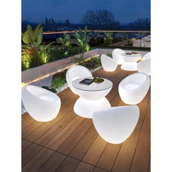 FOTEL OGRODOWY COMFY ŚWIECĄCY LED RGBW 16 KOLORÓW 68 CM