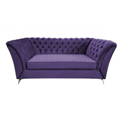 Sofa Glamour Chesterfield Luton 3 os. srebrne nogi