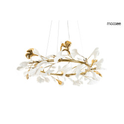 Lampa wisząca glamour FLORA 80 ceramiczna złota