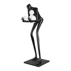 Lampa podłogowa WOMAN-2 BLACK 190 czarna