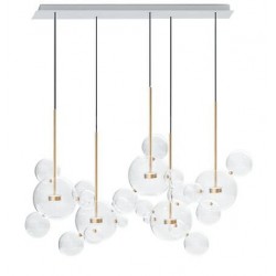 Lampa Wisząca glamour Capri Line 5 złota