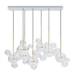 Lampa Wisząca glamour Capri Line 7 złota