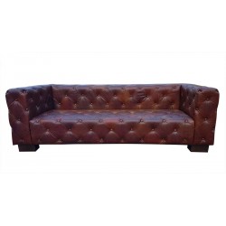 Sofa Chesterfield Moon skóra 3 os.