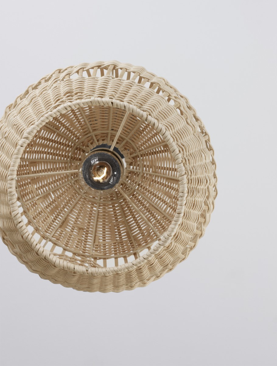 rattanowa lampa pleciona boho handmade