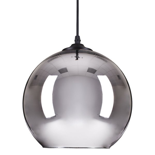 srebrna chrom lampa wisząca mirror bolla 40